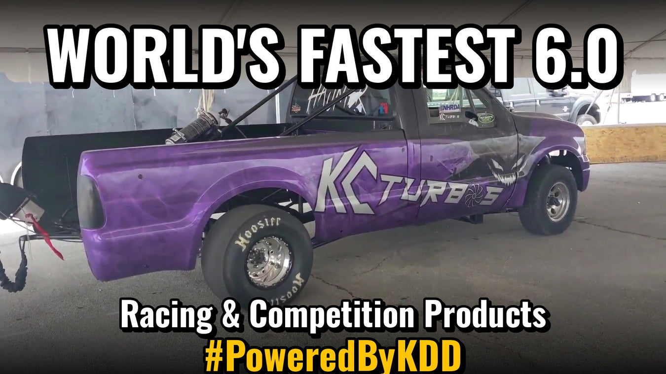 KC Turbos Haunter purple 6.0 Powerstroke race truck - World's Fastest 6.0 - Racing & Competition Products #PoweredByKDD