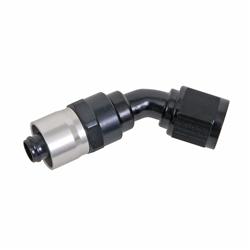 Fragola -8 AN x 45 Sport-Crimp Fitting w/ Clear Collar