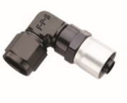 Fragola -16 AN x 90 Low Profile Sport Crimp Hose End w/ Clear Collar
