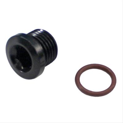 Fragola -6 AN (9/16-18) Socket Hex Port Plug, Black