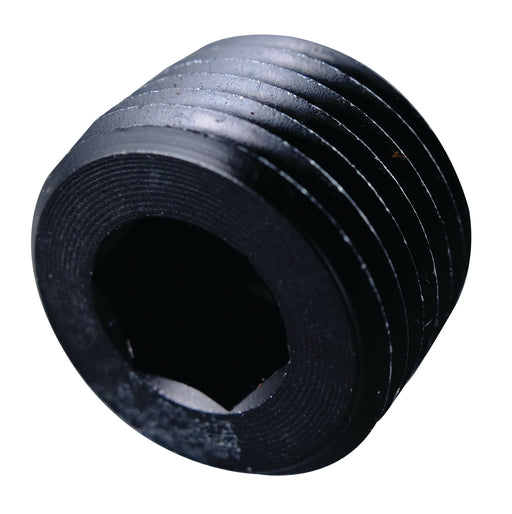 Fragola 1/16 MPT Pipe Plug, Internal, Black
