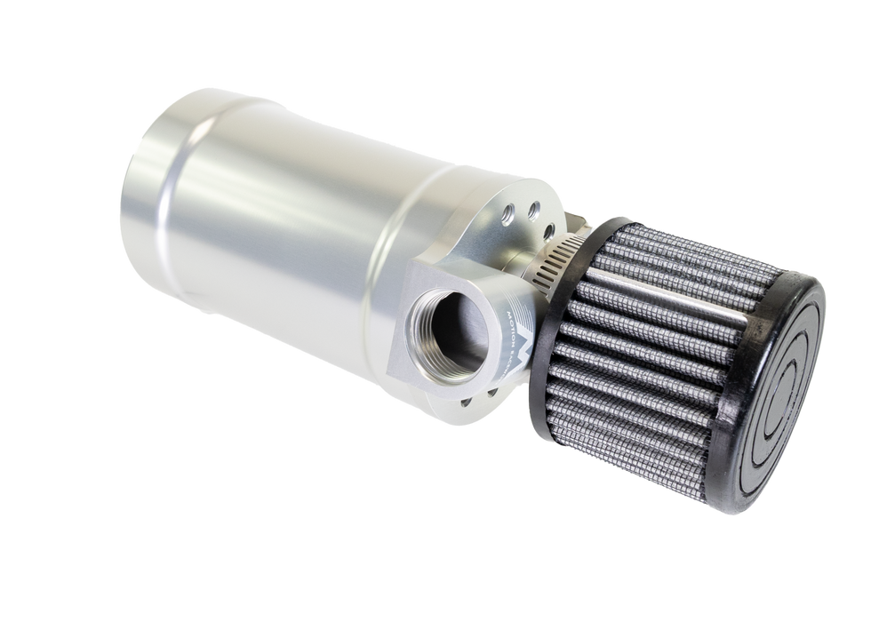 Motion Raceworks Top Loader Billet Oil Catch Can Clear Anodized ( Single 12 AN Port )