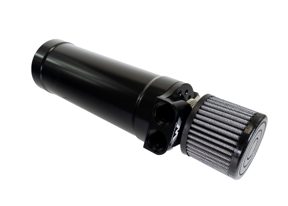 Billet 1 Quart XL Top Loader Billet Internally Baffled Oil Catch Can (Dual 10AN Port)