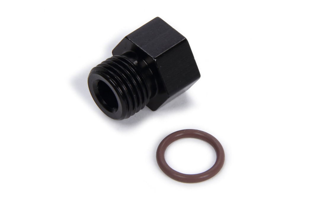 Fragola -6 AN (9/16-18) Socket Hex Port Plug, with 1/8 Pipe Port, Black