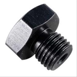 Fragola -8 AN (3/4-16) Socket Hex Port Plug, with 1/8 Pipe Port, Black