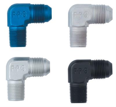 Fragola -4 AN x 3/8 NPT 90 Degree Adapter, Black