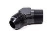 Fragola -10 AN x 1/2 NPT 45 Degree Adapter, Black