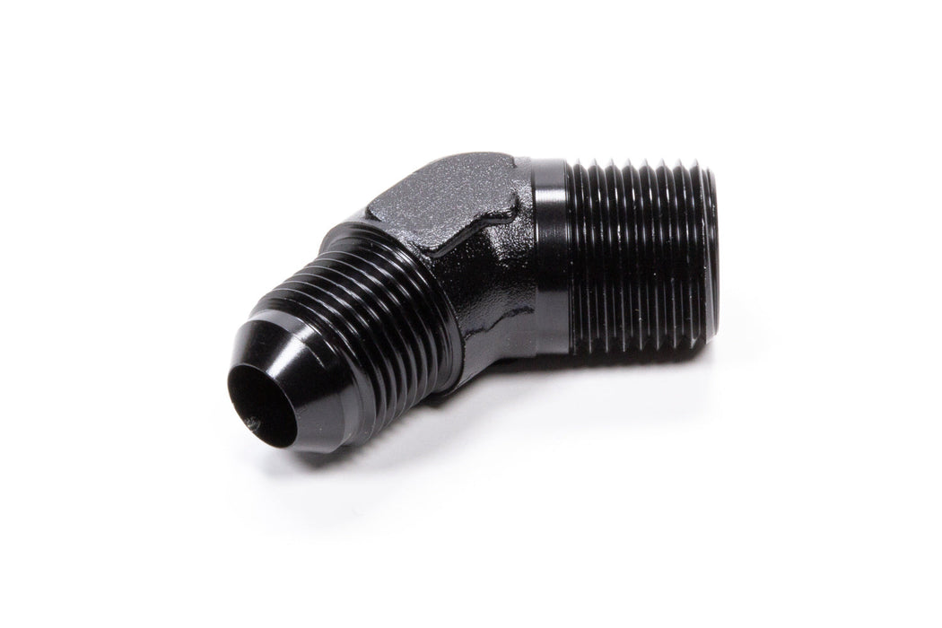 Fragola -8 AN x 1/2 NPT 45 Degree Adapter, Black