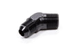 Fragola -8 AN x 1/2 NPT 45 Degree Adapter, Black