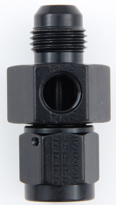 Fragola Inline Gauge Adapter -6 Male x -6 Female, Black