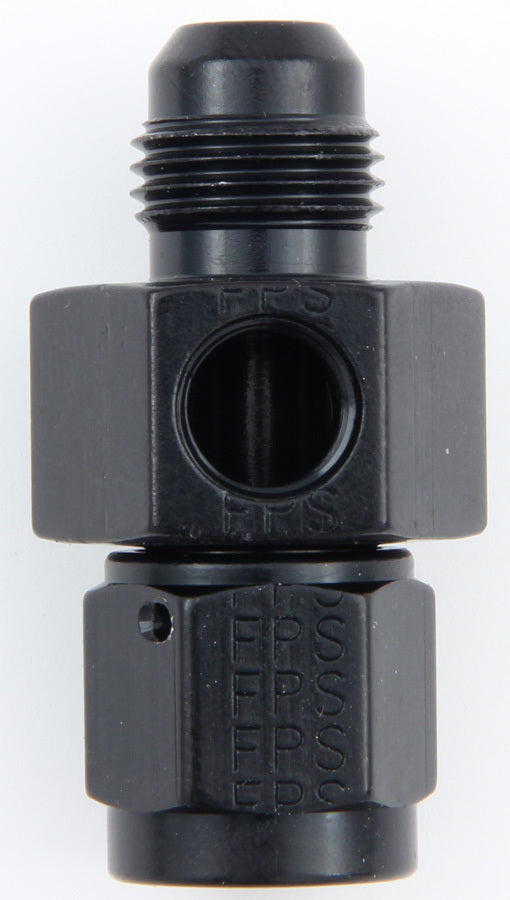 Fragola Inline Gauge Adapter -6 Male x -6 Female, Black