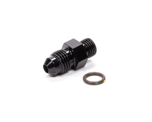 Fragola -4 AN x 3/8-24 Straight Inline O-ring Adapter, Black