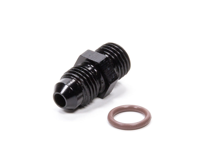 Fragola -4 AN x 7/16-20 Straight Inline O-ring Adapter, Black