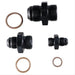 Fragola -12 AN x 7/8-14 (10) "O" Ring Radius Fitting, Black