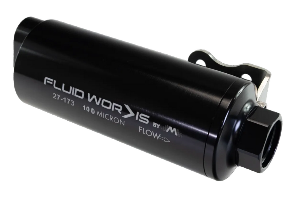 Fluidworks Dual Inlet 12GPM Pre Fuel Filter w/ Mount (100 Micron) 27-173
