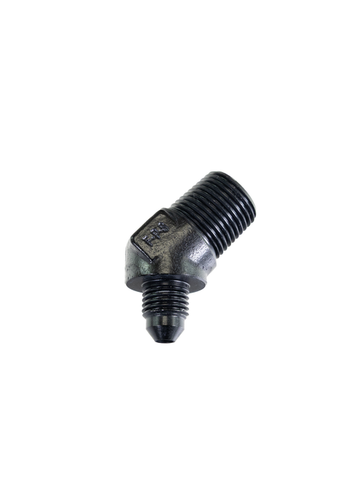 Fragola -4 AN x 3/8 NPT 45 Degree Adapter, Black