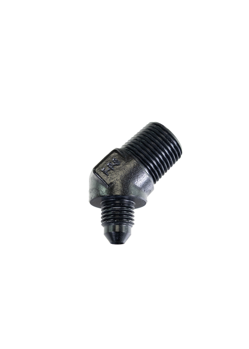 Fragola -4 AN x 3/8 NPT 45 Degree Adapter, Black
