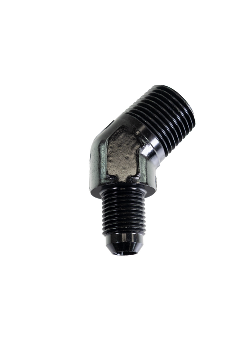 Fragola -6 AN x 1/2 NPT 45 Degree Adapter, Black