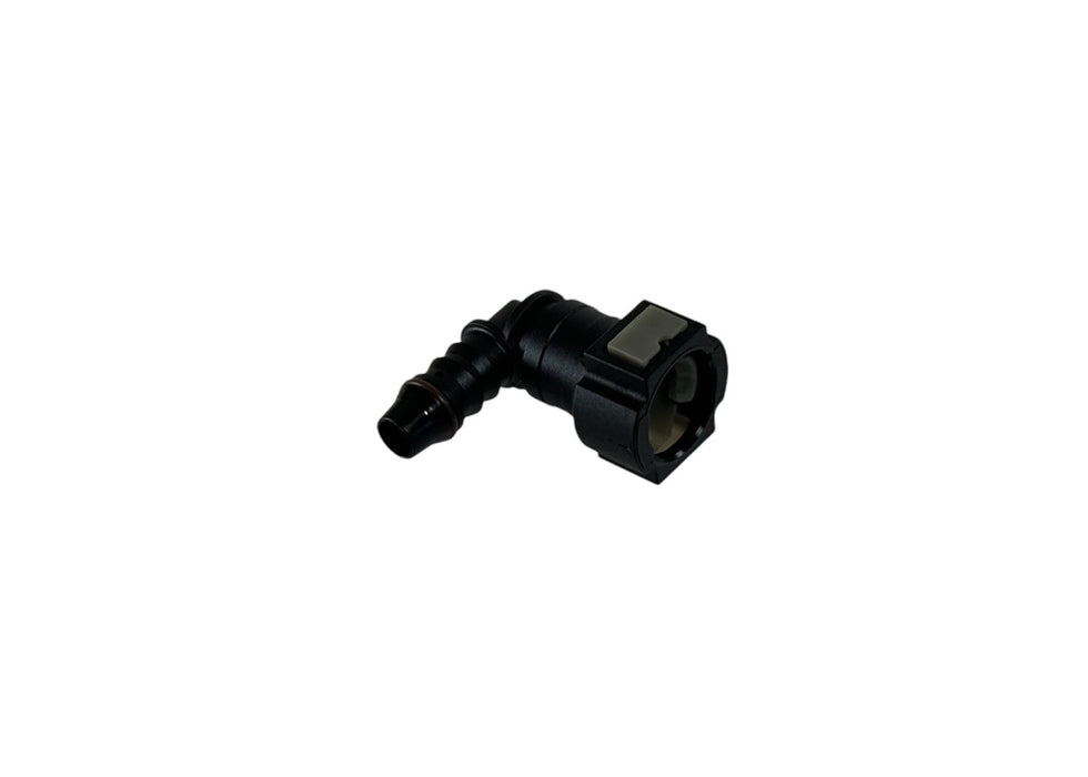 Quick Release Fitting to 3/8" Barb 90 Degree Factory 3/8" Valve Cover Connection (Plastic)