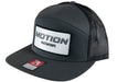 Gray/Black Flat Bill Snapback w/ White Retro Patch