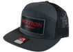 Gray/Black Flat Bill Snapback w/ Red Fade Retro Patch