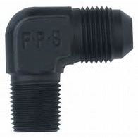 Fragola -3 AN x 3/8 NPT 90 Degree Adapter, Black