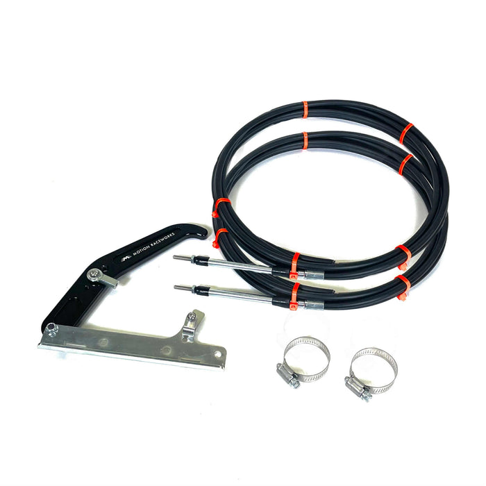 Motion Raceworks Dual Billet Parachute Handle Release Lever & Cable Mount Kit