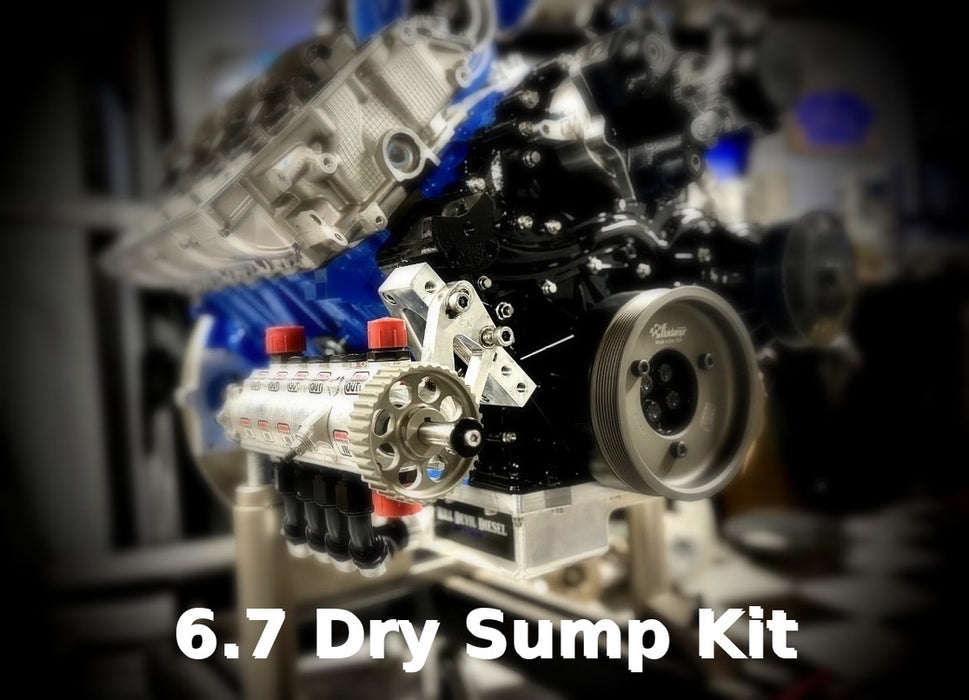 KDD 6.7 Powerstroke external oil pump / dry sump setup
