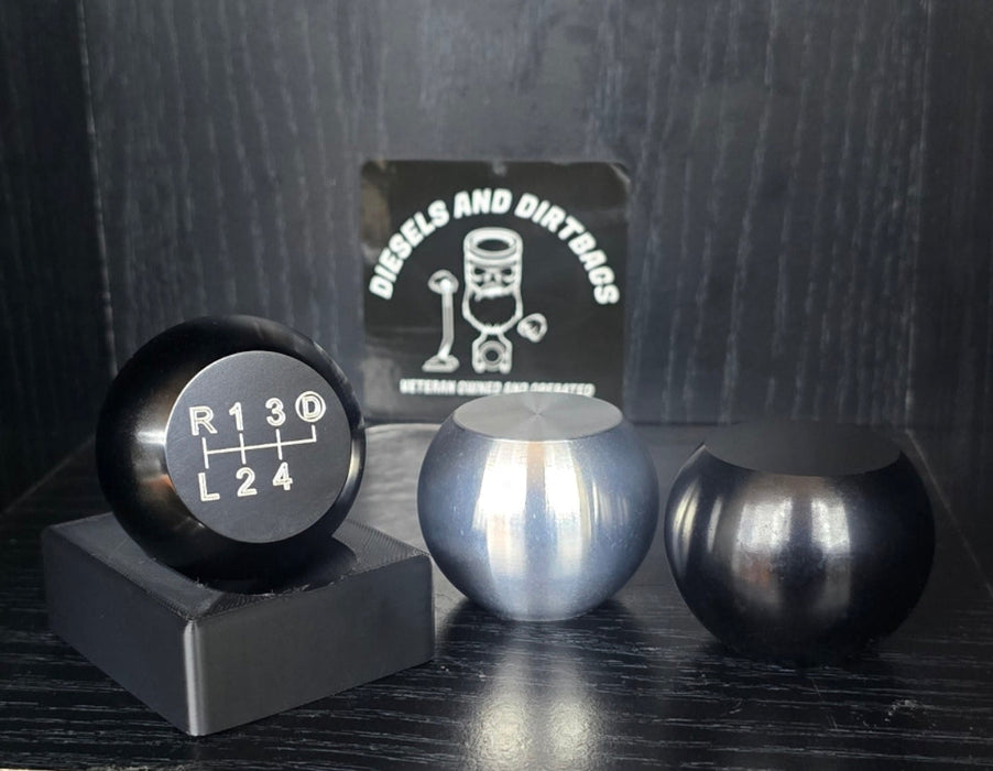 Cummins Ball Aluminum Shift Knob (Raw/Black)