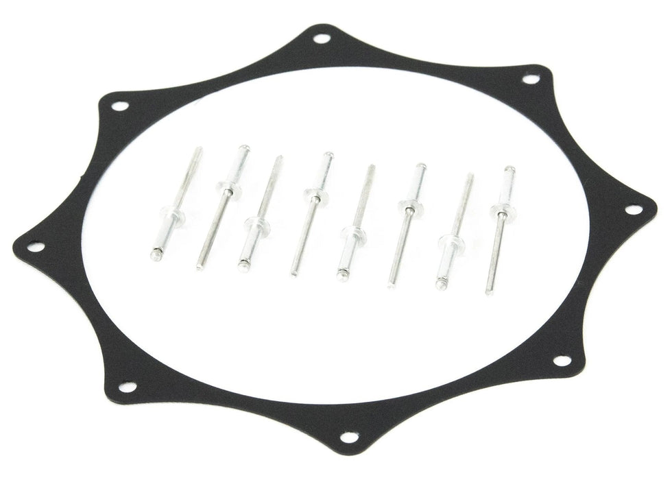 Black Anodized Exhaust Trim Ring (Single, 3"-5")