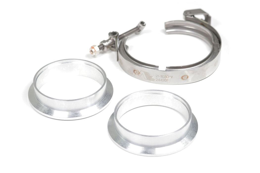 Motion Raceworks 4" Aluminum O-ring V-Band Set w/ Quick Release Clamp