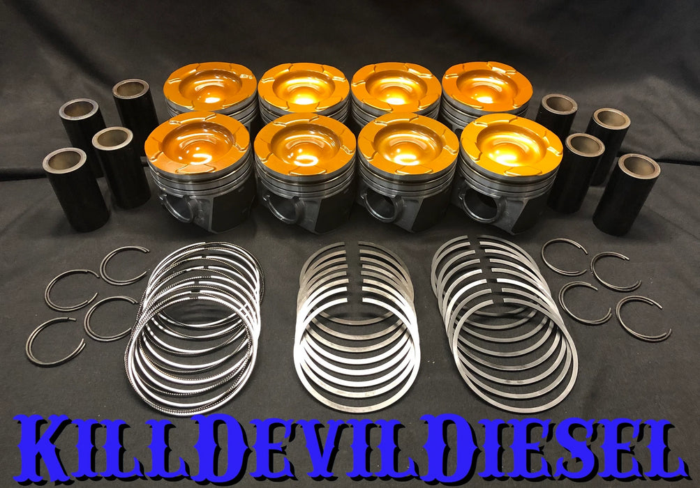 6.4 Ford Powerstroke Maxx Force Pistons w/rings - Set of 8