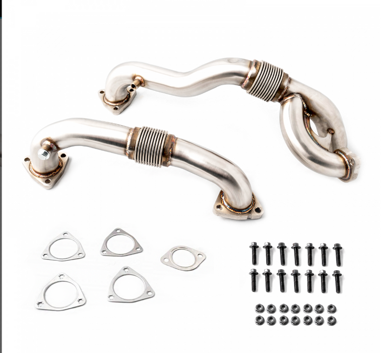 RUDY'S HEAVY DUTY THICK WALL STAINLESS UP PIPES FOR 08-10 FORD 6.4L POWERSTROKE